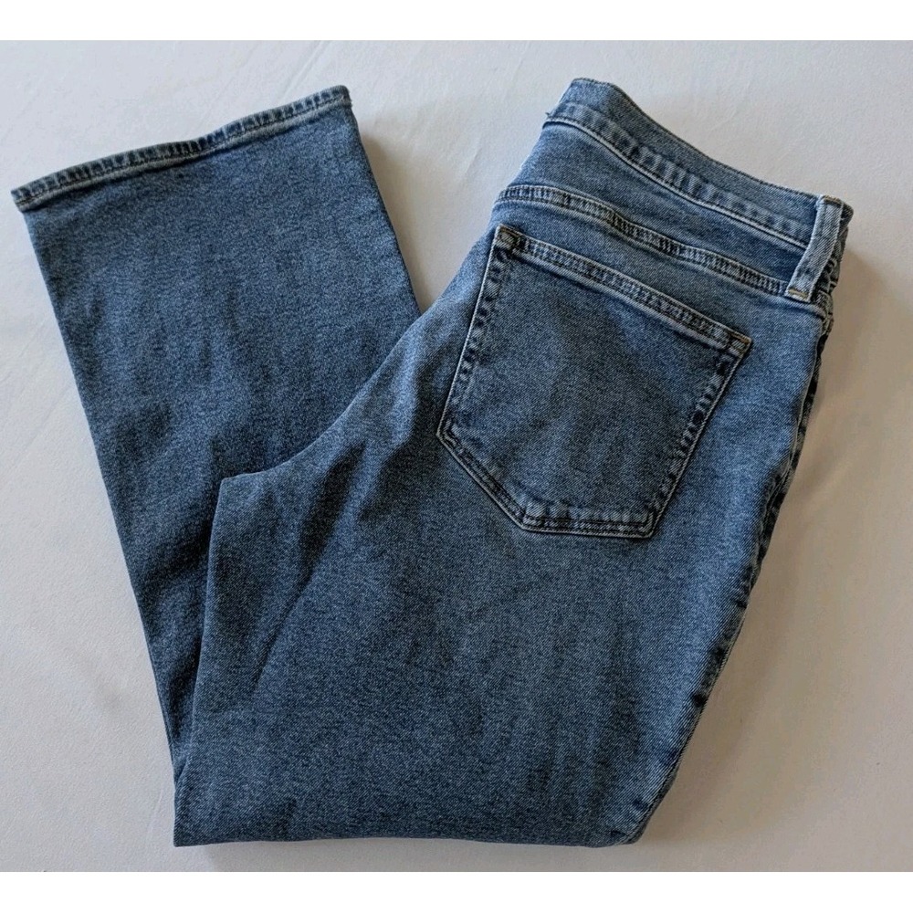 J.Crew Mid-Rise Flare Crop Jeans Womens Size 29P(31) Blue Medium Wash Denim